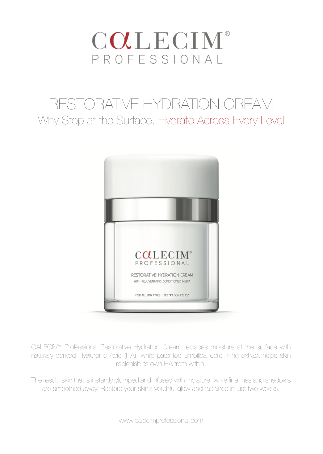 RESTORATIVE HYDRATION CREAM POSTER (size A2)